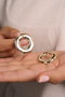 Heliophilia Silver Pendientes de Oro con Recubrimiento de Laca